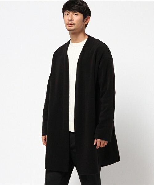 ESTNATION HARRIS WHARF LONDON ノーカラーコート KIMONO CARDIGAN POLAIR