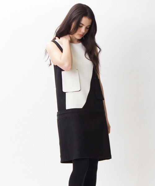 LANVIN en Bleu ブロッキングワンピース