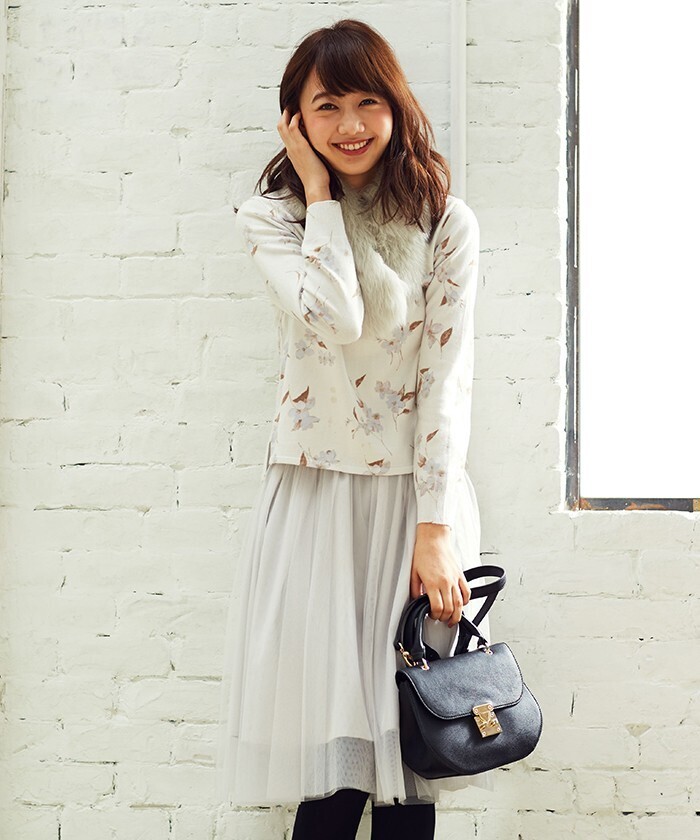 LAISSE PASSE プリントプルオーバーチュールスカートSet