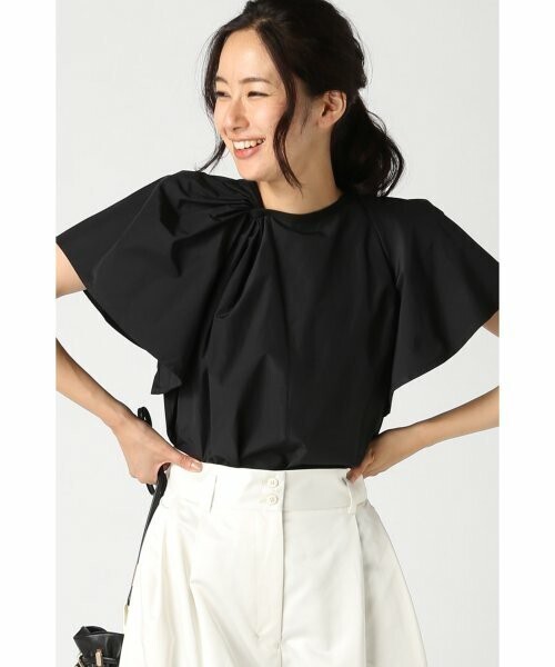 support surface アシンメトリー半袖ブラウス