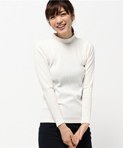N.(N. Natural Beauty Basic) ボトルネックリブカットソー