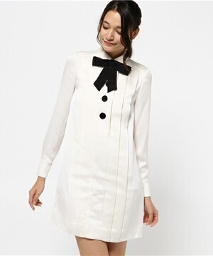 kate spade new york MAKE MAGIC SATIN CREPE BOW SHIRTDRESS