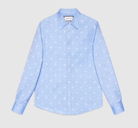 GUCCI ビー（ハチ） ジャカード オックスフォード デュークシャツ