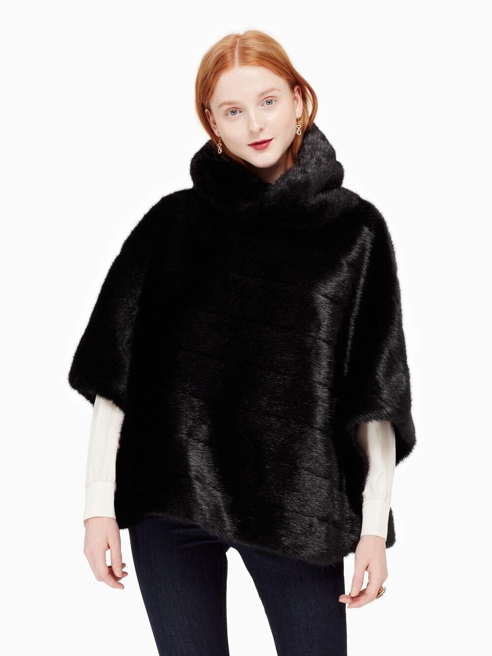 kate spade new york ON POINTE FAUX MINK CAPE