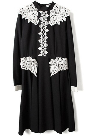 MURRAL レースパッチワークドレス