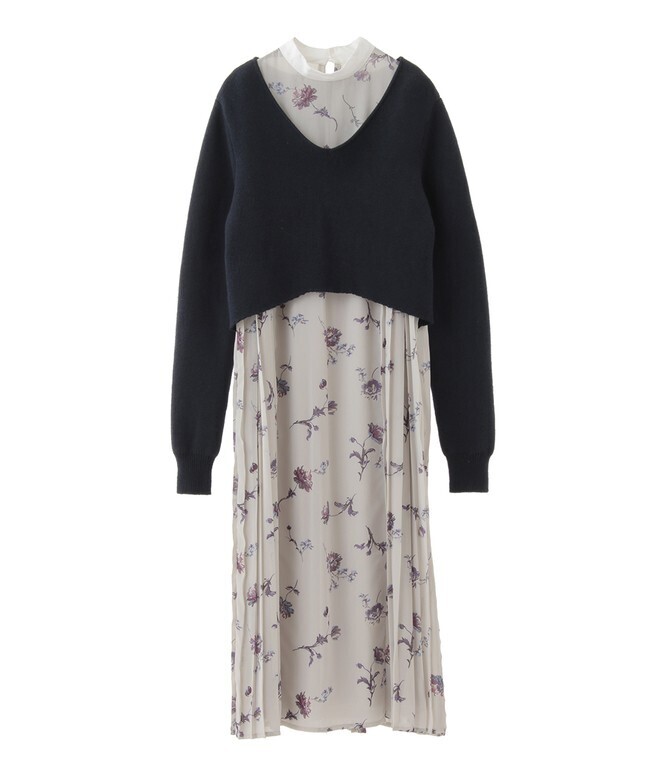 CLANE FALL FLOWER LAYERED ONEPIECE