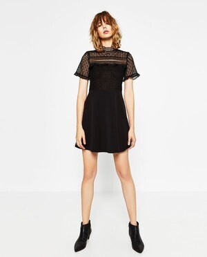 ZARA フレアスリーブワンピース