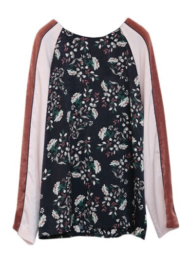 AMERI RETRO FLOWER RAGLAN TOP