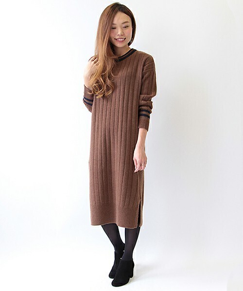 FREDY&GLOSTER ワイドリブチルデンワンピース