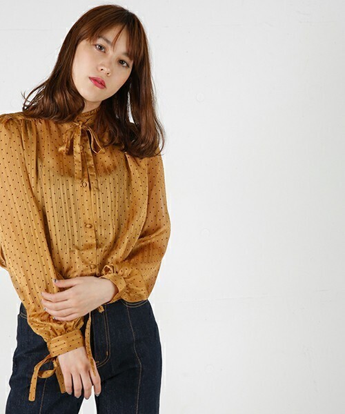 moussy RIBBON DOT BLOUSE
