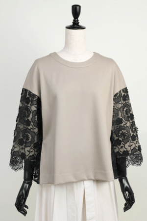 trois 【T63-3217】trois/レース袖プルオーバー