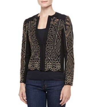 nanette lepore Santa Fe Mesh-Back Jacket