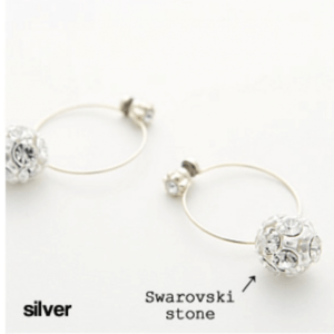 raffia 【JC1381】Jewel Casket / Magnet earring Rondelle series