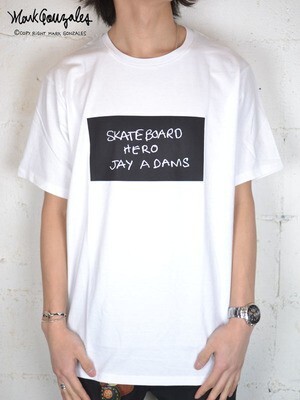 Mark Gonzales "SKATE BOARD HERO JAY ADAMS" Print Tee