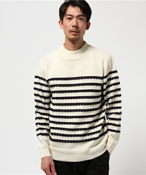 J.FERRY モックネックボーダープルオーバー