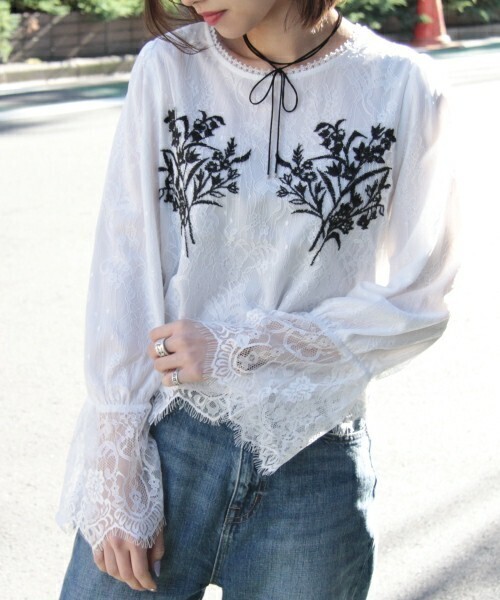 PAGEBOY レース×起毛刺繍PO