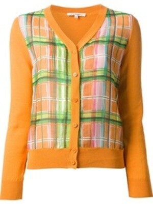 CARVEN チェックパネル　カーディガン