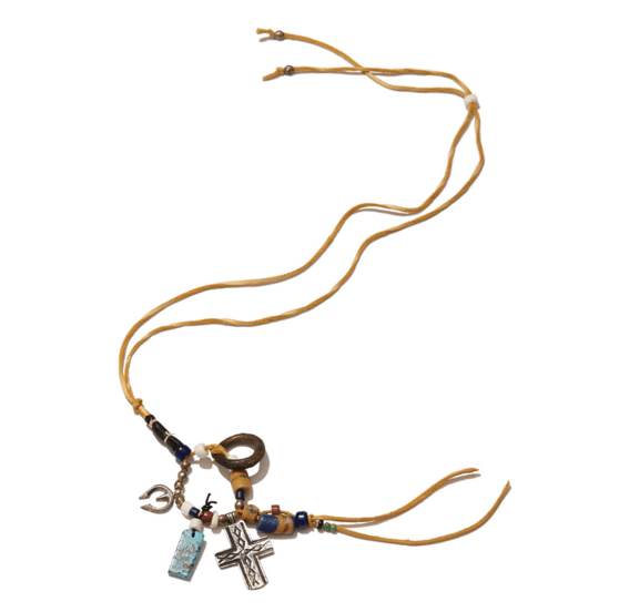 NAISSANCE Leather Cord Charm Necklace