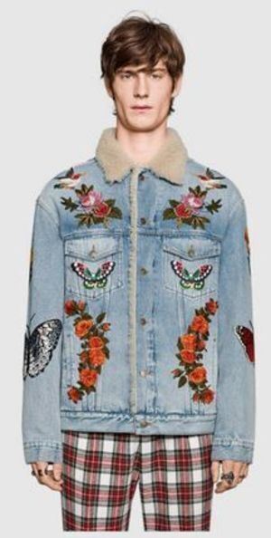 GUCCI 刺繍デニムジャケット