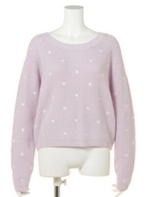 Lilidia エンブドットニットTOP