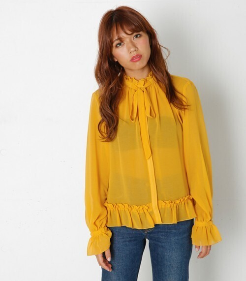 SLY FRILL BOWTIE BLOUSE