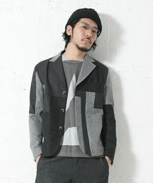 ANREALAGE PANEL PATCHWORK JACKET