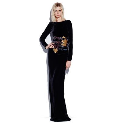 TOM FORD VELVET LONG SLEEVE GOWN ドレス