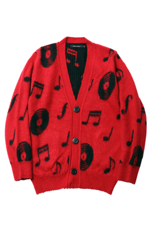 ROYAL PUSSY TUNES SHAGGY WOOL CARDIGAN