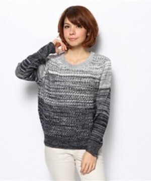 AMIW GRADATION KNIT PULL OVER