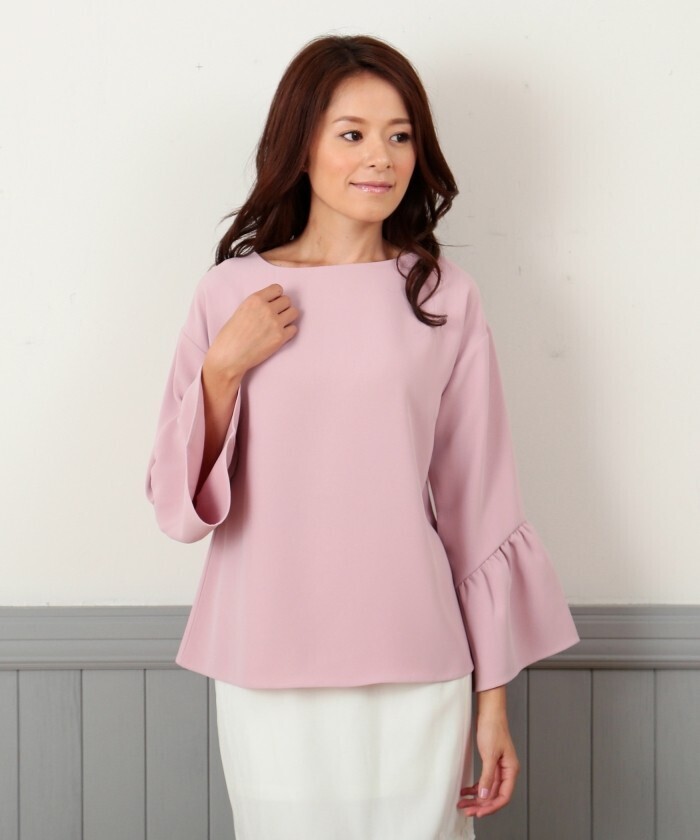 MEW'S REFINED CLOTHES ラップ袖ブラウス