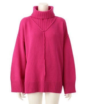 G.V.G.V. WOOL RAW EDGE HIGH NECK JUMPER