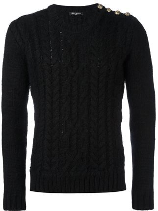 BALMAIN ケーブルニットセーター