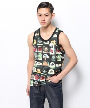 adidas originals アディダス オリジナルス 総柄 メッシュ タンクトップ adidas Originals AOP HEEL TANK