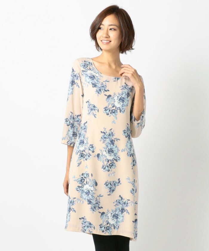 MEW'S REFINED CLOTHES 花柄サックワンピース