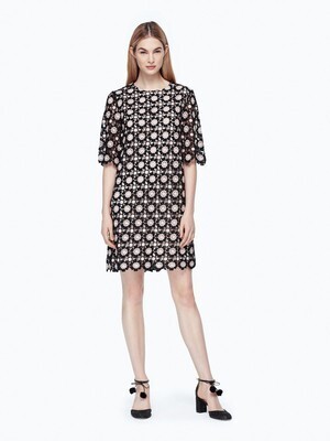 kate spade new york WHIMSIES DAISY LACE SHIFT DRESS