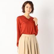 MEW'S REFINED CLOTHES ウォッシャブル重ね襟Vニット