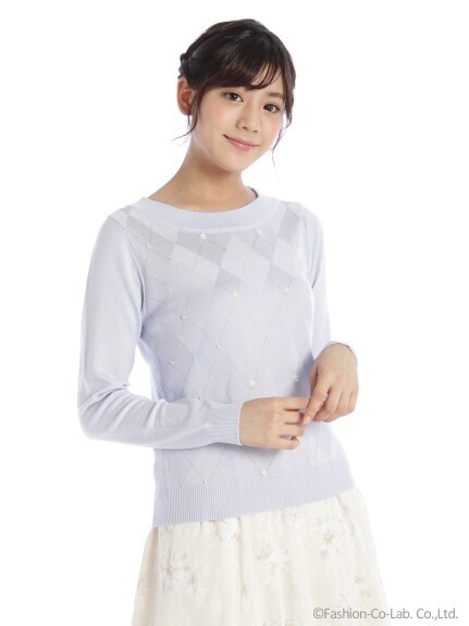 PATTERN fiona あったか保湿ラメステッチニットPO　1