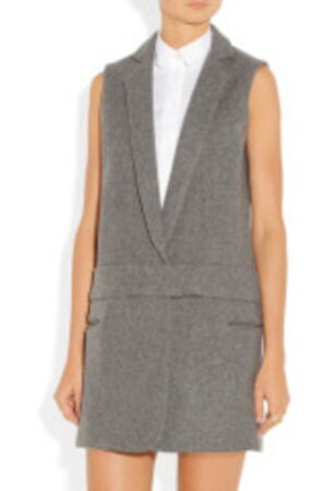 Victoria Beckham Wool Felt Tuxedo Dress