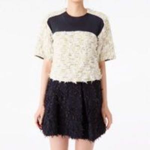3.1 Phillip Lim boxy top with chiffon yoke insert