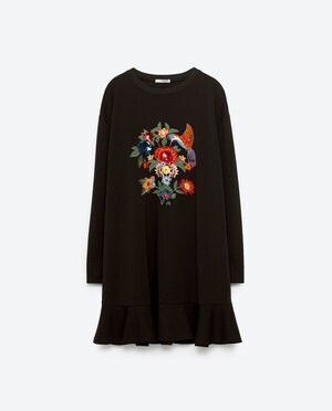 ZARA 刺繍入りワンピース