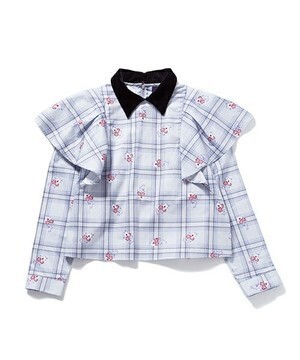 Aymmy in the batty girls LOVE LETTER CHECK フリルブラウス