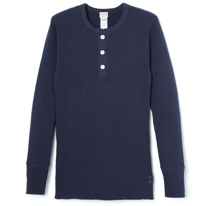 Healthknit スーパーヘビーワッフル ヘンリーロングスリーブ