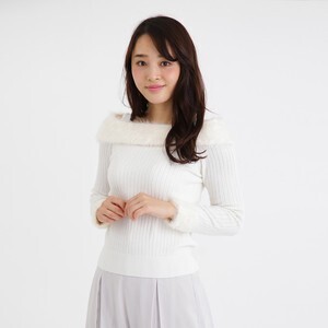 MISCH MASCH オフショルファザーヤンニット