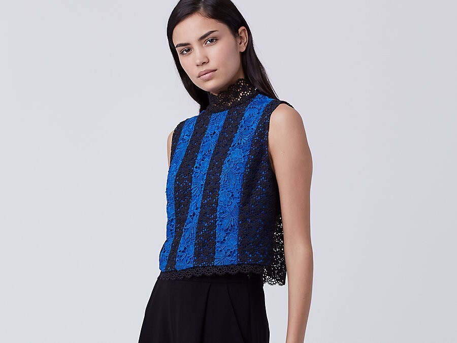 DIANE von FURSTENBERG DVF Bonita Lace Top