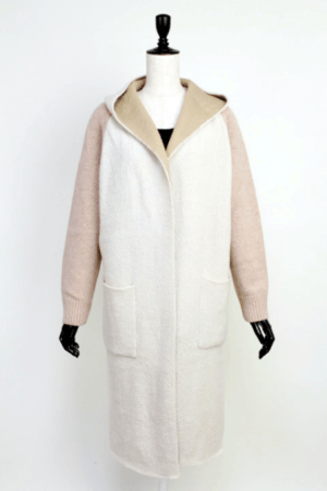 trois 【T63-4243】trois/フード付ロングカーディガン