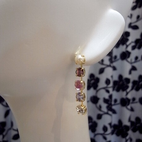 goldandbouncy JACCO/SKNDL "I" EARRINGS ゴールド