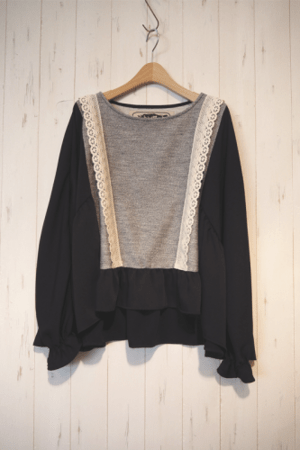 gru.rond レース付フリルBL　(1603BL02)