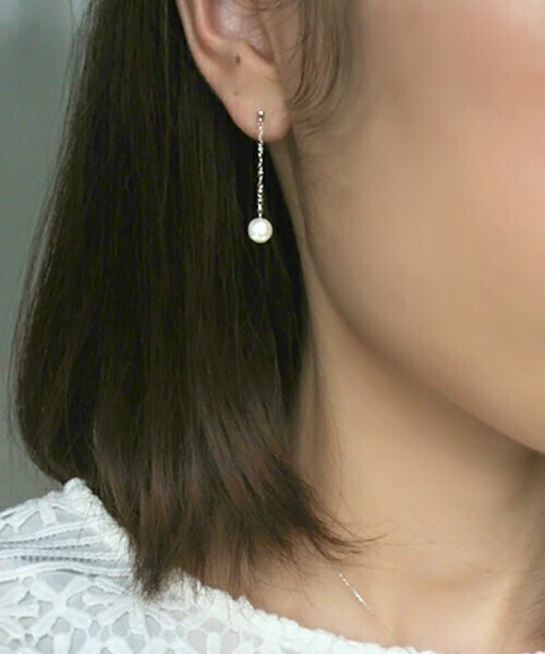 Vendome Aoyama プラチナ 淡水パール ピアス