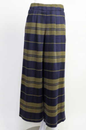 trois 【T63-3726】trois/チェック柄ワイドパンツ