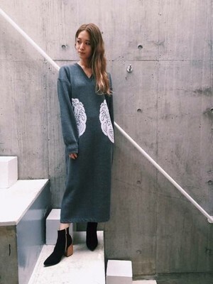 G.V.G.V. ‘NAMI’JACQUARD JUMPER DRESS